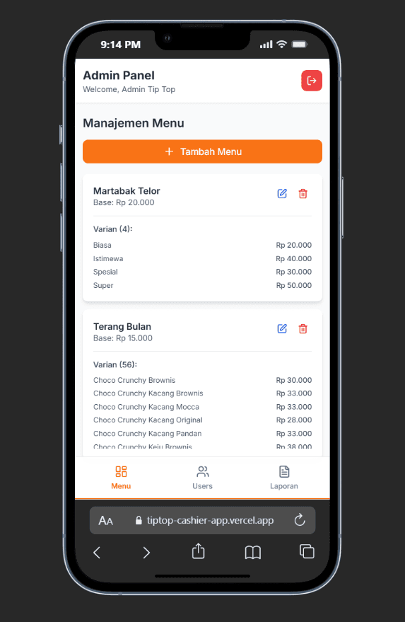 Aplikasi Kasir Web Modern preview 1