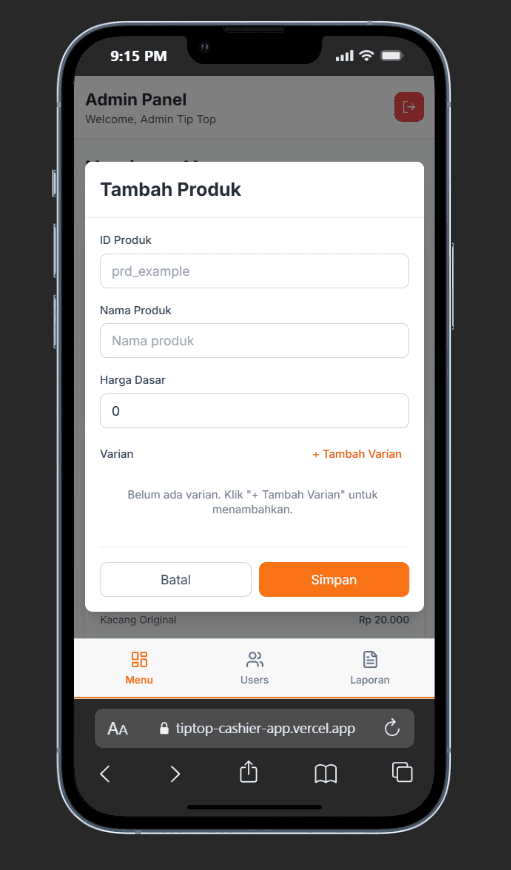 Aplikasi Kasir Web Modern preview 2